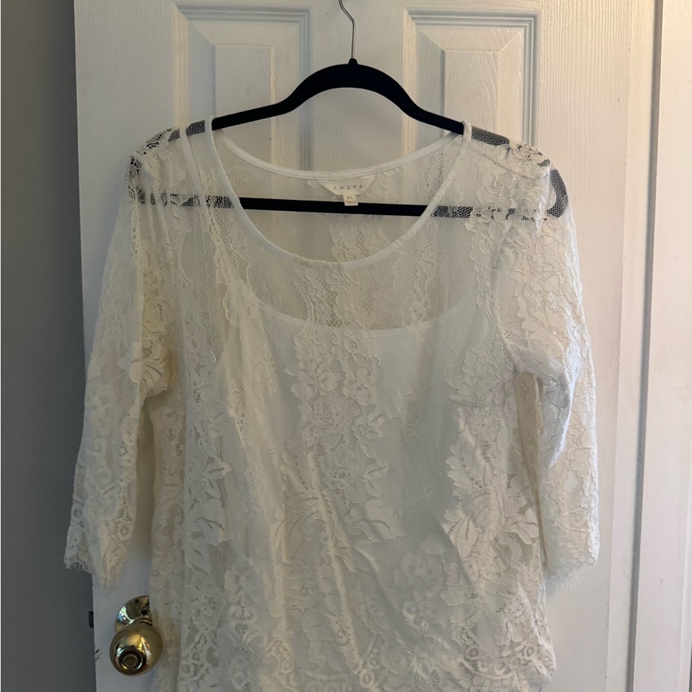 Adiva Lace Blouse - White